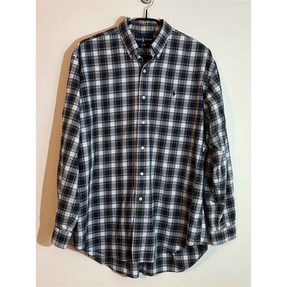 Polo Ralph Lauren Blake Shirt Mens L Plaid Button-Down Long Sleeve